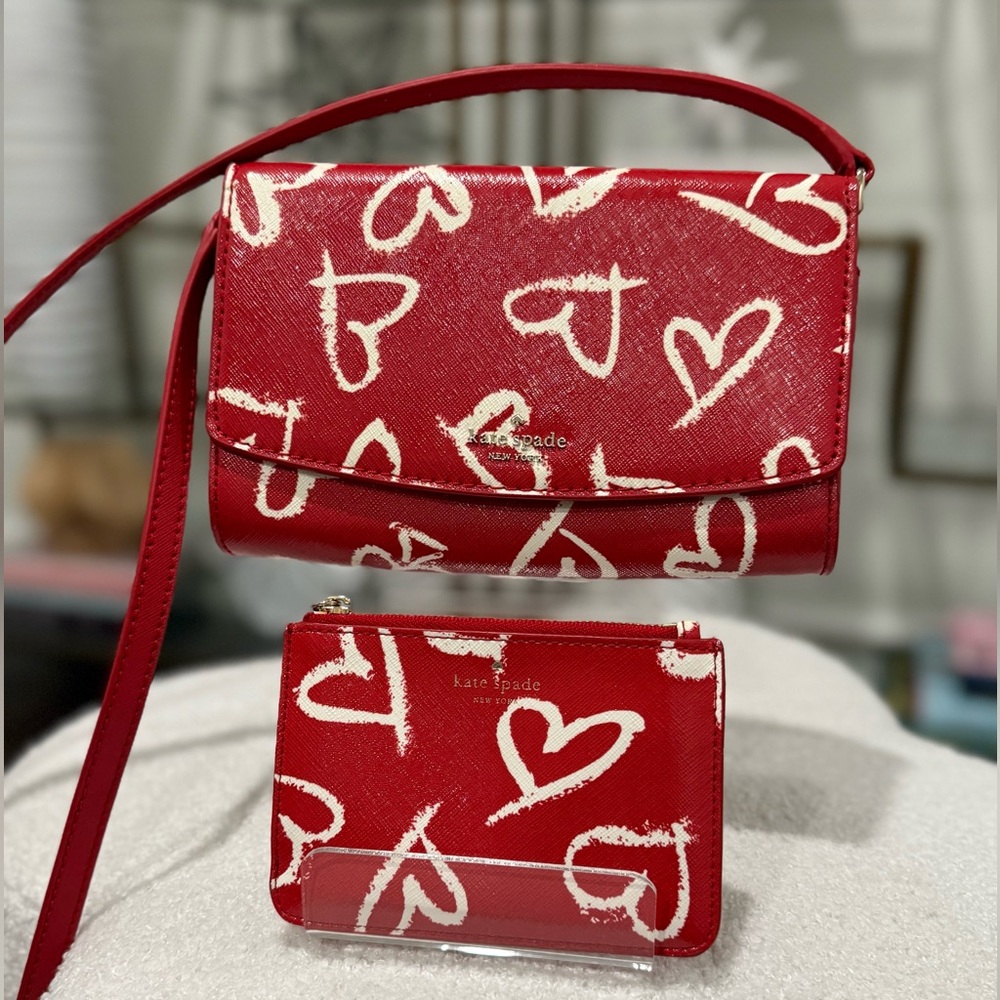 Kate Spade Heart Sketch Crossbody Set - Picture 2 of 7